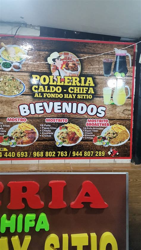 Carta Del Restaurante CALDO DE GALLINA CHIFA ALFONDO HAY SITIO Lima