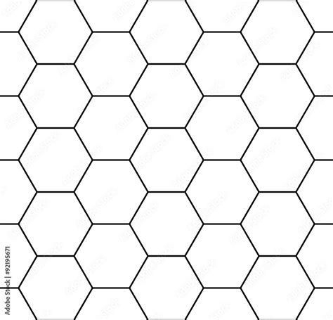 Vector modern seamless geometry pattern hexagon, black and white ...