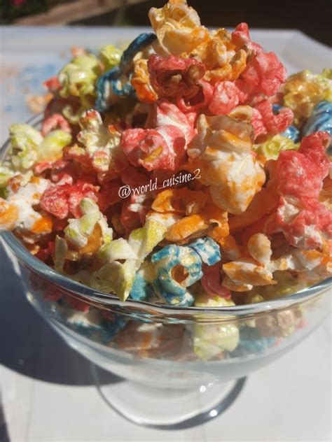 Coloured Popcorn recipe by Fatma