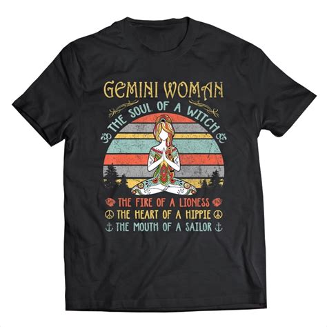 Gemini Woman The Soul Of A Witch Vintage Yoga Birthday Gift