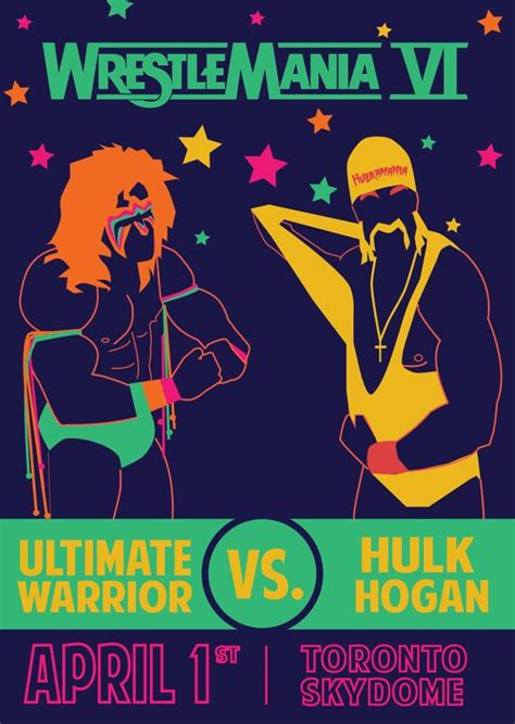 Ultimate Warrior Hulk Hogan Poster by snaruhsketches on Etsy