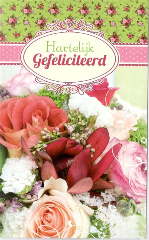 Vrouwelijke Verjaardagskaart Met Bloemen