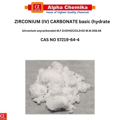 zirconium iv carbonate basic hydrate price specifications alpha
