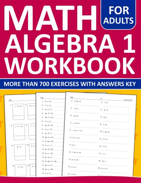 Algebra Workbook For Adults Algebra Practice Workbook For Adults