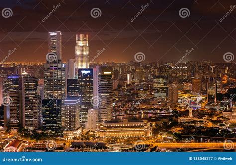 distrito financeiro de singapura imagem de stock imagem de curso ceu