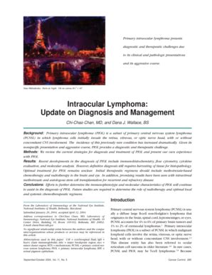 Fillable Online Moffitt Intraocular Lymphoma Update On Diagnosis