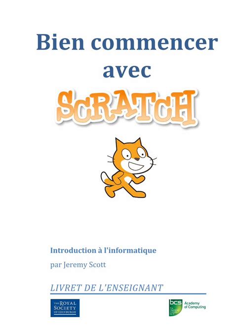 Pdf Bien Commencer Avec Inria Scratch Peut Tre D Ploy En R Seau