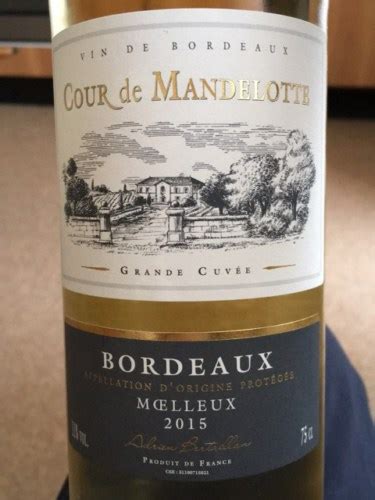 Cour de Mandelotte Bordeaux Moelleux | Vivino US