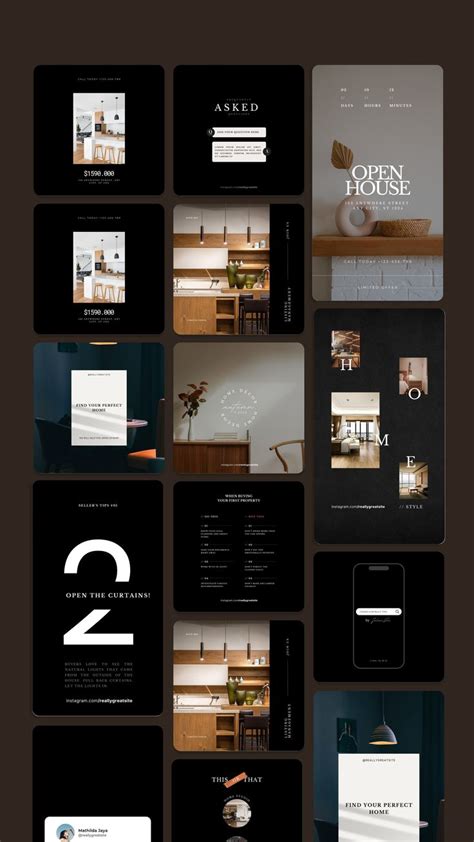 120 Luxury Real Estate Instagram Story Post Templates For Canva