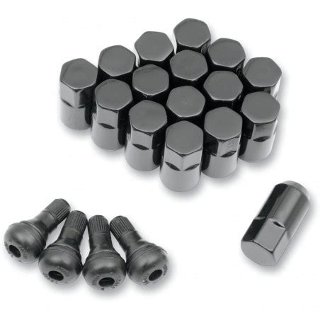 Kit Ecrous De Roue Et Valves 10 Mm Noir