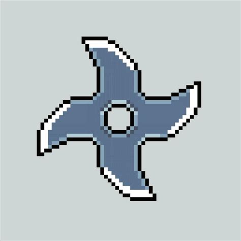 Pixel Art Illustration Shuriken Pixelated Shuriken Shuriken Ninja