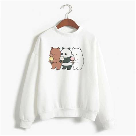 Harajuku Kawaii We Bare Bears Hoodie Pu27 Sweatshirts Hoodie Fashion