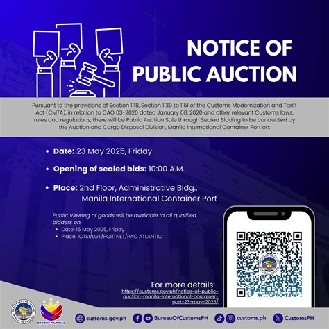 Bureau - #BOCAnnouncement | A Public Auction through Sealed Bidding