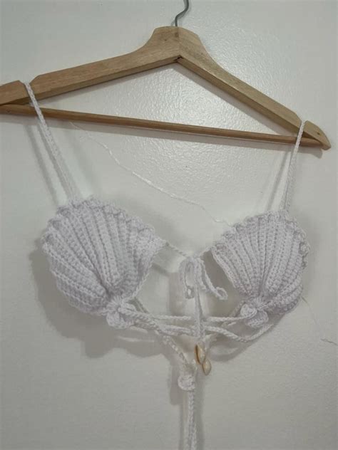 Bikini Set Crochet Patterns Seashell Top And Brazilian Bottom Etsy