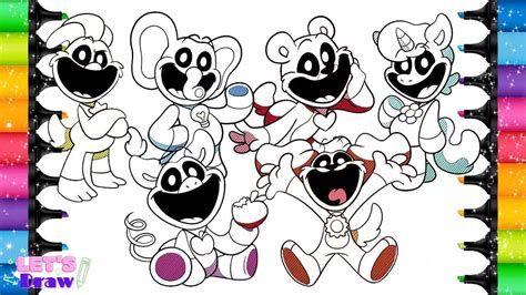 Poppy Playtime Chapter New Coloring Pages How To Color All Smiling