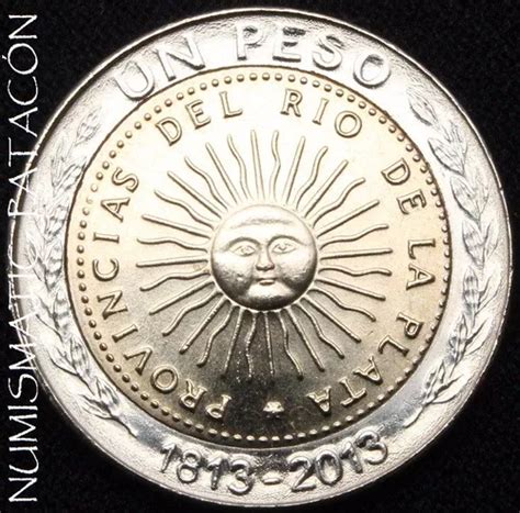 Moneda Argentina De 1 Peso 1813 - 2013 Sin Circular