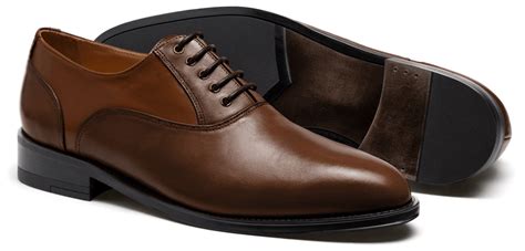 Oxford Dress Shoes Brown Leather And Flora Leather