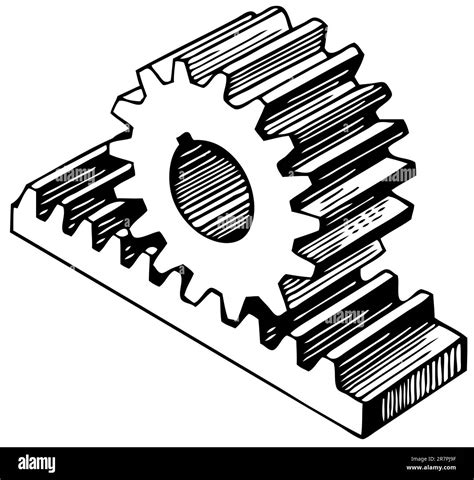 Gears Isolated On White Stock Vector Image Art Alamy