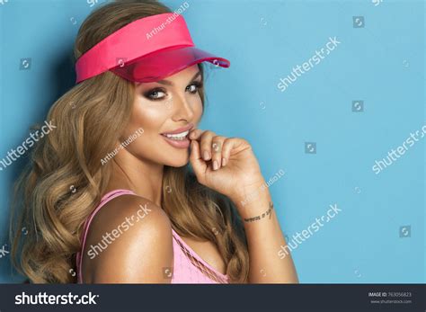 Sexy Blonde Girl Pink Swimwear Stock Photo 763056823 Shutterstock