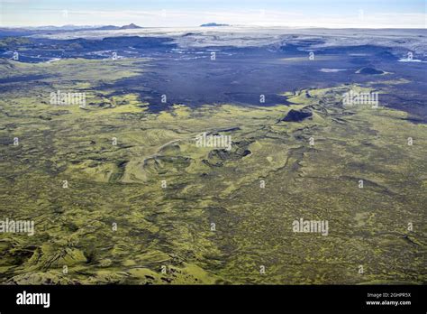 Aerial View Of Lakagigar Crater Suourland Iceland Stock Photo Alamy