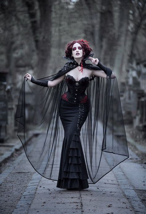 Gothic Vampire Black Tulle CAPE With Stand Up Vampire Witch High Collar