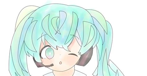 初音ミク ミクをいつもと違う感じで描いてみた！ みーさんのイラスト Pixiv