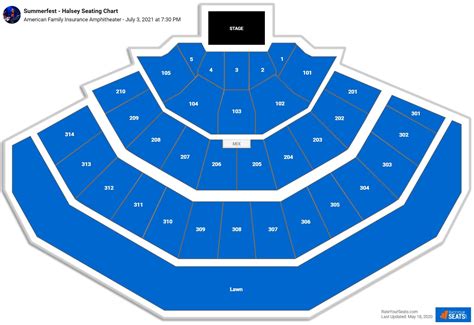 American Family Insurance Amphitheater Seating Chart - RateYourSeats.com