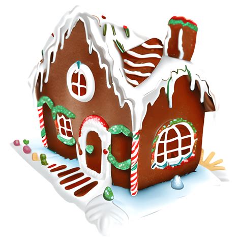 Lebkuchenhaus Clipart Vektor Illustration Creative Fabrica