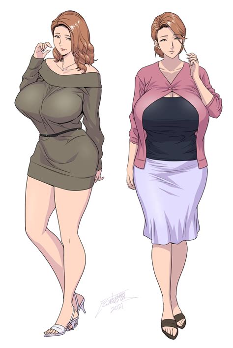 Tatsunami Youtoku Mishima Yumi Ootake Nami Twin Milf Absurdres Highres 2girls Breasts