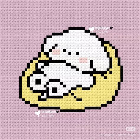 hinh pixel cute de ve  hat nhua ui  kitty ve tranh  vuong