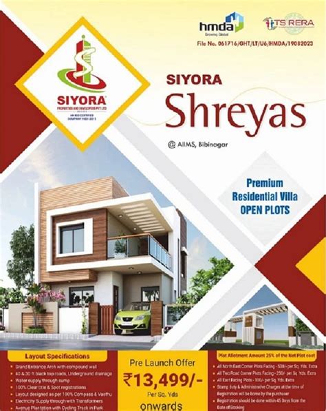 Hmda Approved Villa Plots Available Bibinagar Hyderabad At Rs