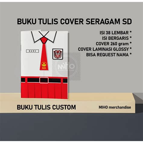 Jual Buku Tulis Sekolah Custom Seragam Sd Smp Sma Mi Mts Ukuran