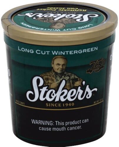 Stoker S Long Cut Wintergreen Snuff 12 Oz Kroger