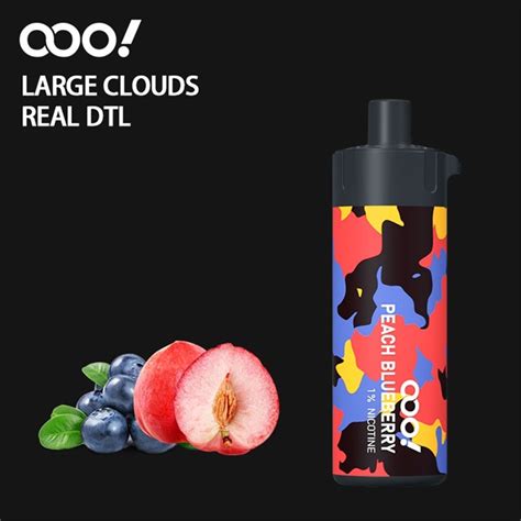 OOO 12000 Puffs PEACH BLUEBERRY DL DTL Disposable Vape POD 20ml DTL