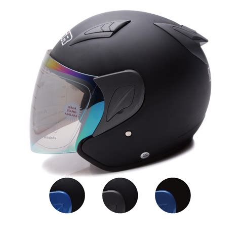 Jual Msr Helm Dewasa Javelin Polos Sni Half Face Kaca Pelangi Shopee