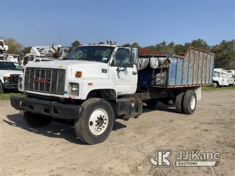 Bellport Ny 1997 Gmc C7500 Dump Debris Truck Runs Rough Moves Dump