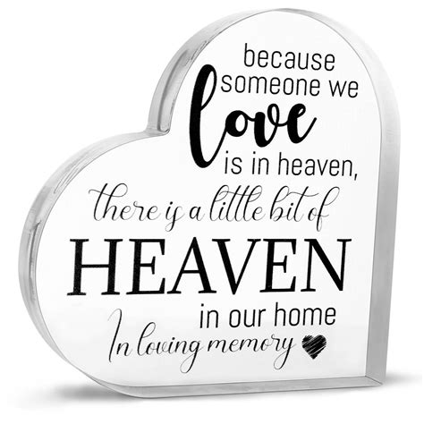 Memorial Heart With Gift Box - Acrylic Heaven In Our Home