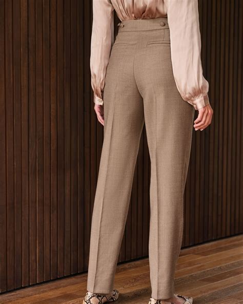 Pebble Slim Leg Wool Trouser Pure Collection