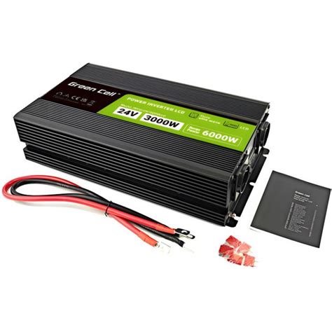 PRZETWORNICA NAPIĘCIA Green Cell PowerInverter LCD 24V 230V 3000