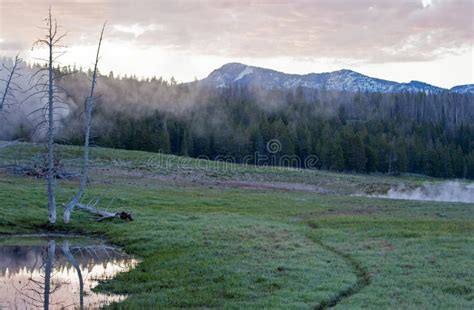 Sunrise Dawn Over Pelican Creek and Yellowstone Lake in Yellowstone ...