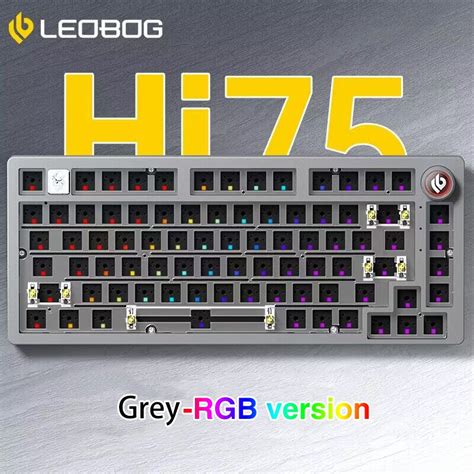 AULA LEOBOG Hi75 Customized Keyboard 81 Keys Hot Swap Type C Wired RGB Effect No Light Two