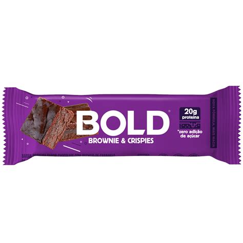 Bold Bar Sabor Brownie And Crispies Barra Com 20g De Proteína Bold