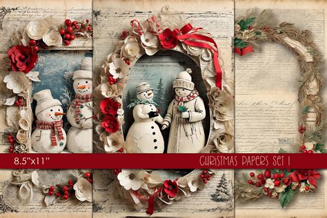 Fullpage Collage Snowman Christmas Wreat Graphic by IdoThisForAttention ...