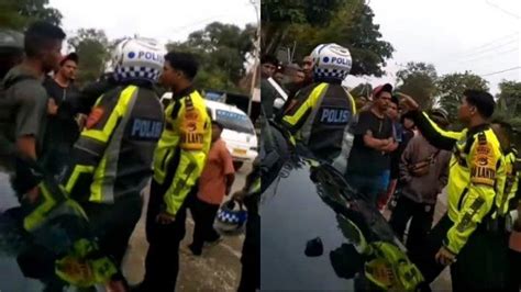 Viral Polisi Tilang Dan Bentak Anggota Tni Ngaku Tak Takut Hingga