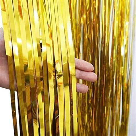 Mgaxyff Foil Fringe Curtain Photo Backdrop Door Curtains For Christmas