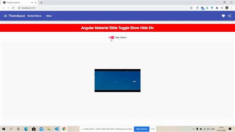 Angular Material Slide Toggle Show Hide Div