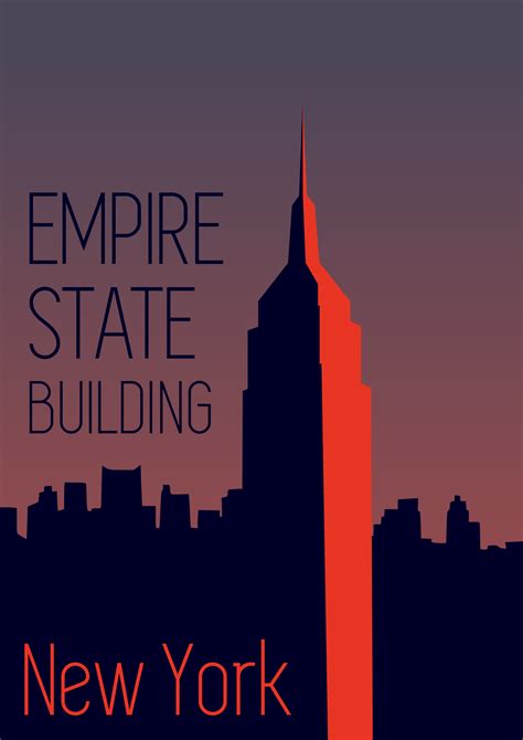 Empire State Building poster in art deco style.... / Jan Jaromír Horák