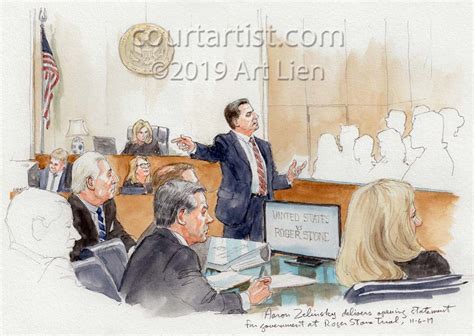 Roger Stone Trial - Art Lien, Courtartist