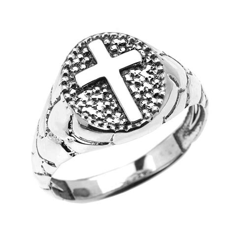 Sterling Silver Christian Religious Cross Unisex Ring