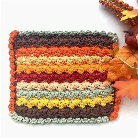 Bobble Shell Stitch Crochet Border Photo & Video Tutorial